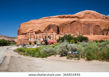 Hole N The Rock near Moab, Utah Foto stock © 