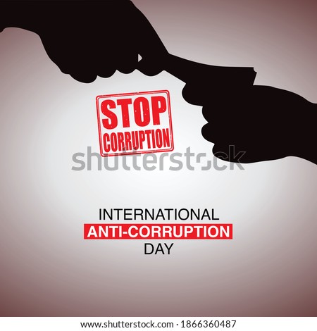 international anti-corruption day, 9 December, poster And Social Media post anti corruption