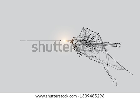 The particles, geometric art, line and dot of Hand drawing line.
abstract vector illustration. graphic design concept of writing.
- line stroke weight editable