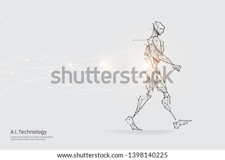 The particles, geometric art, line and dot of walking.
abstract vector illustration. graphic design concept of future.
- line stroke weight editable 商業照片 © 