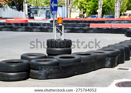 Go Kart Track with Rubber Tires