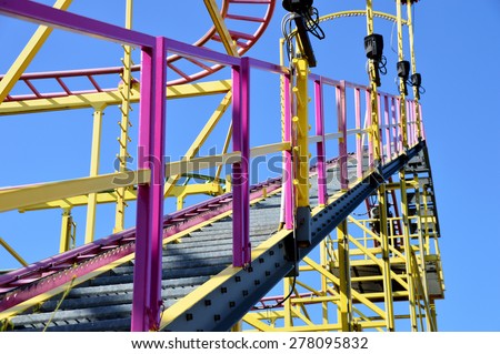 Roller Coaster Tower With Back Up Protection Stock Images Page Everypixel