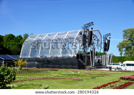 Open Air Stage with Plastic Roofing