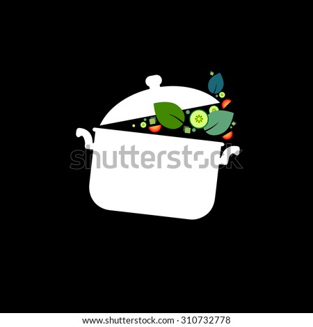 cooking saucepan kitchen food illustration object vector