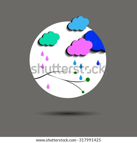 vector sky weather background climate nature rain storm