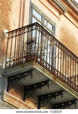 Old balcony in Sicily