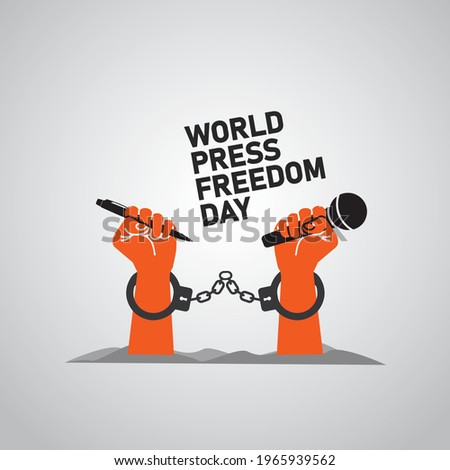 World press freedom day concept. World Press Freedom Day or World Press Day to raise awareness of the importance of freedom of the press. End Impunity for Crimes against Journalism. 
