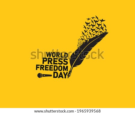 world press freedom day vector illustration. Creative Vector illustration for World Press Freedom Day. May 3 press freedom day concept. End Impunity for Crimes against Journalists.