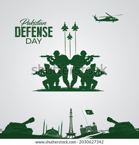 Pakistan defense day. Celebration concept. September 6.Template for background, banner, card, poster.  vector illustration.