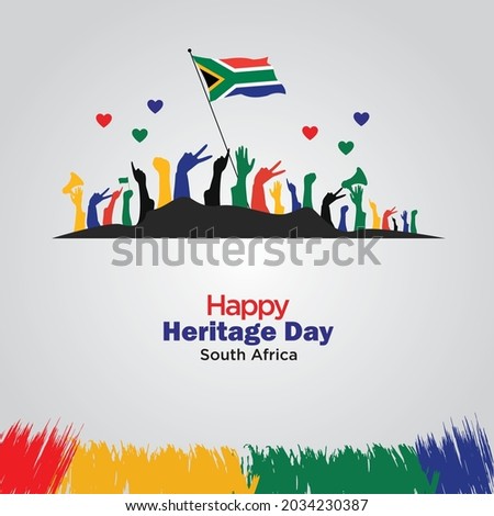 Heritage Day in South Africa. Public holiday celebrated on 24 September. Template for background, banner, card, poster. vector illustration.