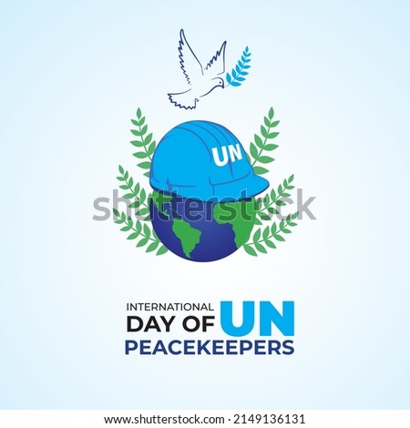 International day of UN peacekeepers concept. Template for background, banner, card, poster. vector illustration.