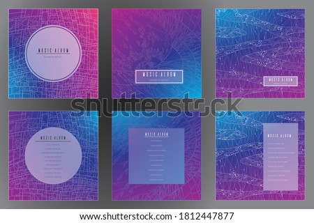 Geometric vector cover design for music album. Cover for CD, virtual album, music project. Abstract modern vector background. Graphic for musical release.