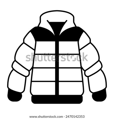 winter jacket icon or winter clothing icon