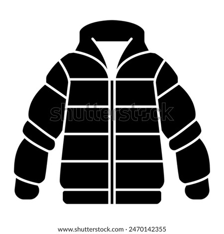 winter jacket icon or winter clothing icon