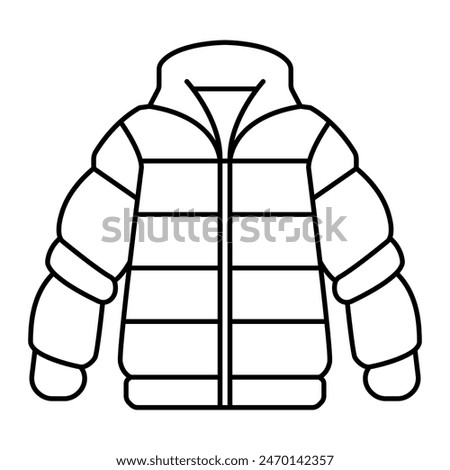 winter jacket icon or winter clothing icon