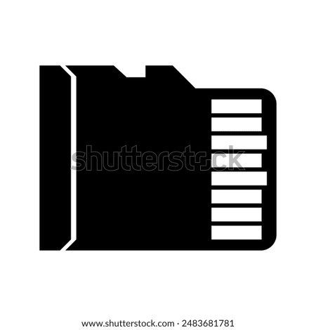 Memory sd card icon. Flash disk storage symbol. Media, photos, gigabytes, megabytes.