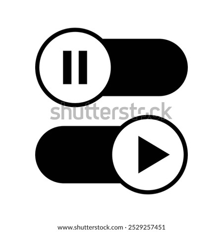 Toggle switch symbol. Vector Illustration. On and Off switch icon