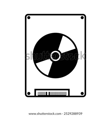 SSD icon. HDD icon. HDD Hardisk Hard Drive. Solid State Drive storage device.