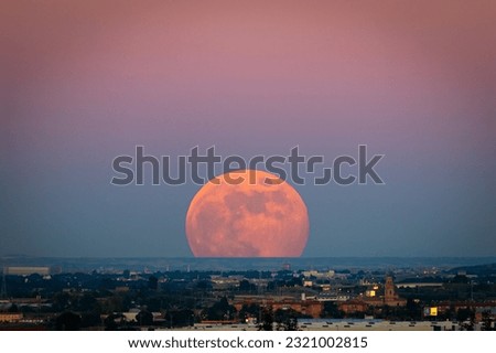 Similar – Image, Stock Photo Supermoon at night