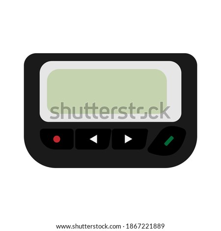 Black pager. Vector image, eps 10