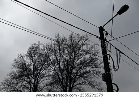 Similar – Image, Stock Photo Power pole without connection