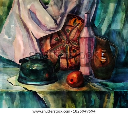 Colorful painting beauty still life 