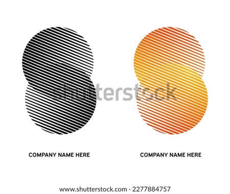 Halftone gradient line logo icon.