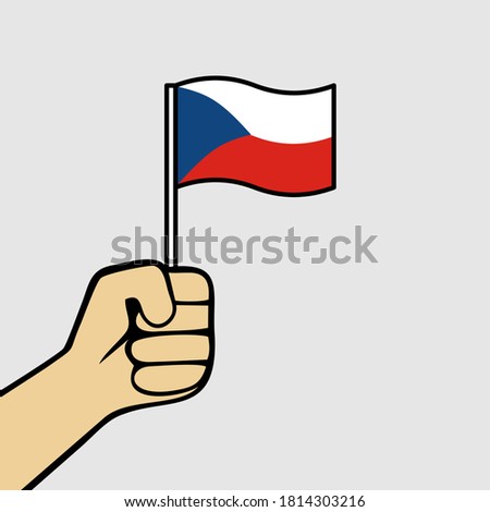 National Flag of Czech Republic Vector Illustration