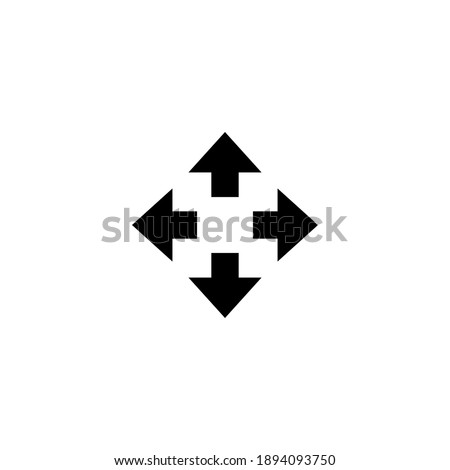 Simple Expand Icon Vector Design