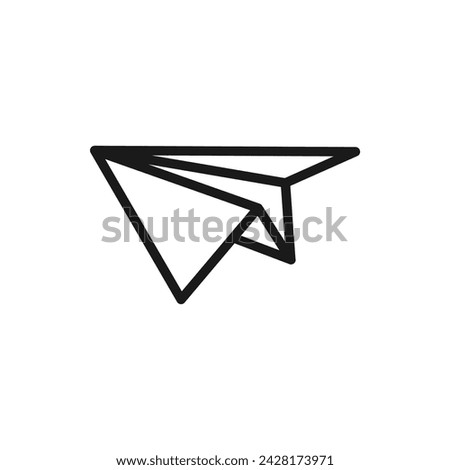Origami Airplane Icon Vector Illustration Design