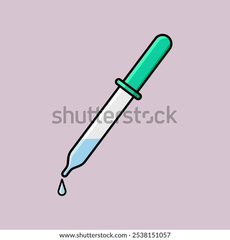 A pipette with a droplet at the tip symbolizes precise measurements in science and medicine.