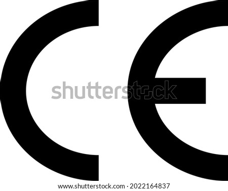 Conformité européenne vector symble or sing logo