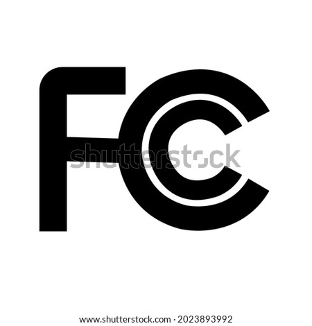 FCC (Federal communications commission) vector logo or icon, illustraion symble or sign