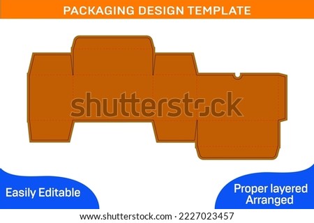 Reverse Tuck End Box, RTE boxes dieline template and 3D render box