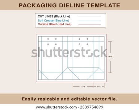 Mini Tote Gift Bag With Handles Dieline Template Editable Vector File