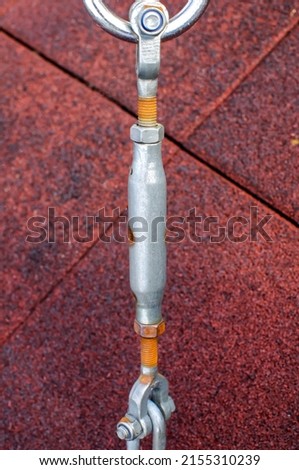 turnbuckle, corroded threads, shackle handle, close-up view Stock foto © 