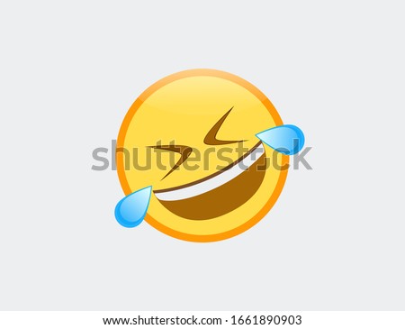 Vector illustration of emoji Rolling on the Floor Laughing