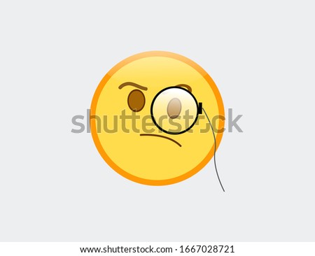 Vector illustration of Face with Monocle emoji
