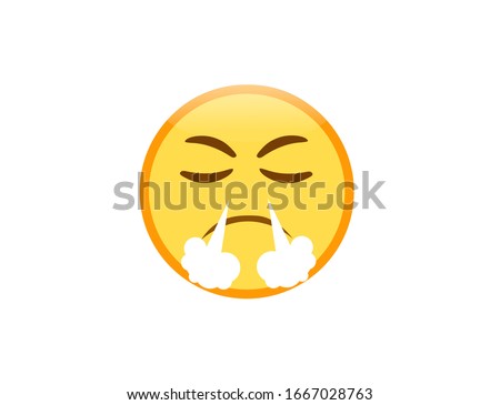 Vector illustration of 
Face with Steam From Nose emoji