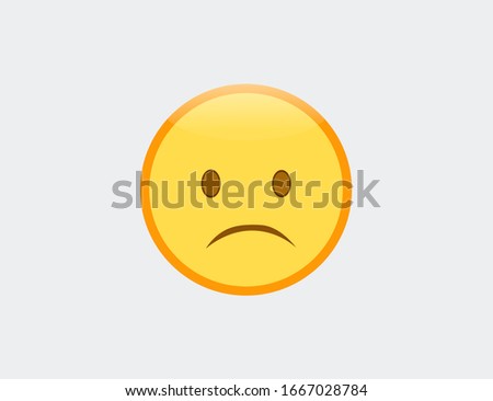 Vector illustration of Slightly Frowning Face emoji