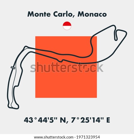 Race tracks, circuit for motorsport and auto sport. Monaco.