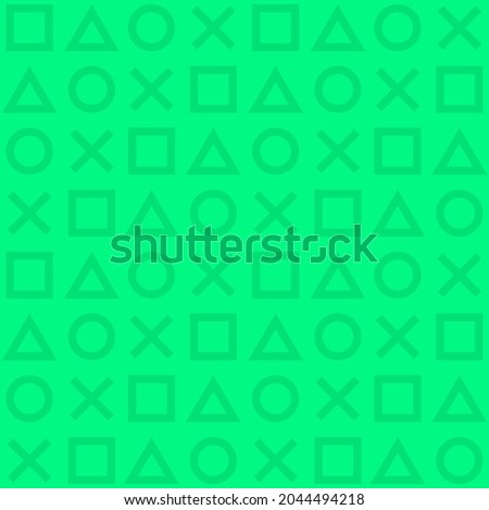 Modern green background. Game social network post  concept. Seamless Pattern.