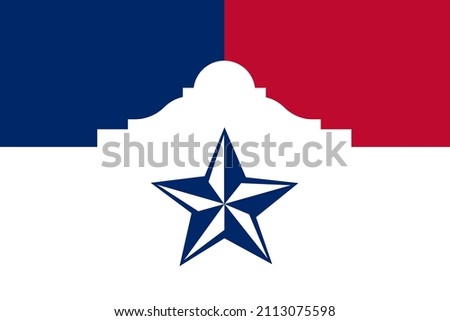 Redesign flag city of San Antonio, Texas, USA. 