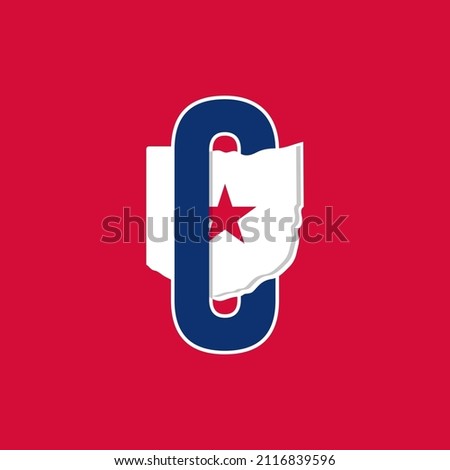 Ohio state sports logo. American football, baseball, university basketball team