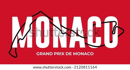 Monaco grand prix race track. circuit for motorsport and autosport. Vector illustration.