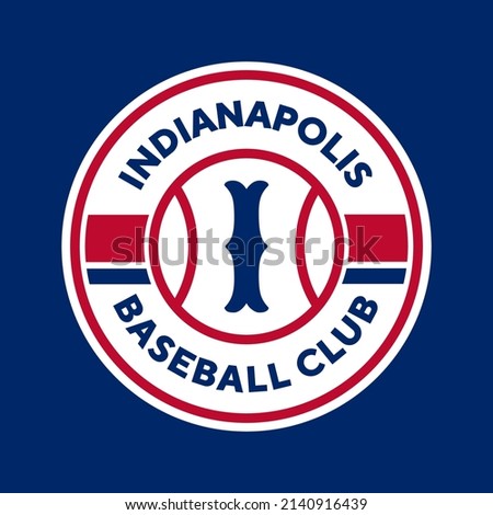 Indianapolis, Indiana. Illustration vector graphic of Baseball logo. Vintage Logo Design Template Inspiration
