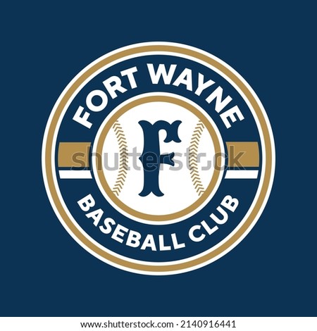 Fort Wayne, Indiana. Illustration vector graphic of Baseball logo. Vintage Logo Design Template Inspiration