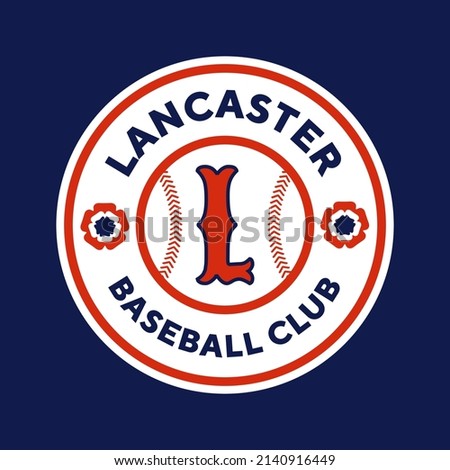 Lancaster, Pennsylvania. Illustration vector graphic of Baseball logo. Vintage Logo Design Template Inspiration