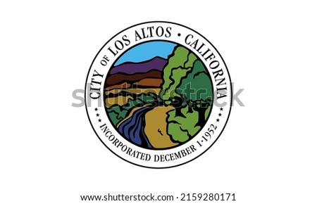 Flag of Los Altos, California, USA. 