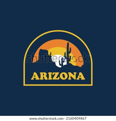 Arizona sun vintage logo vector concept, icon, element, and template for company